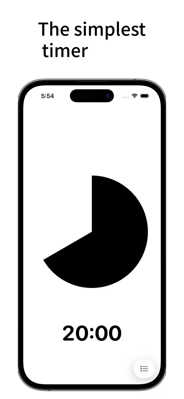 MiniTime circular timer on an iPhone